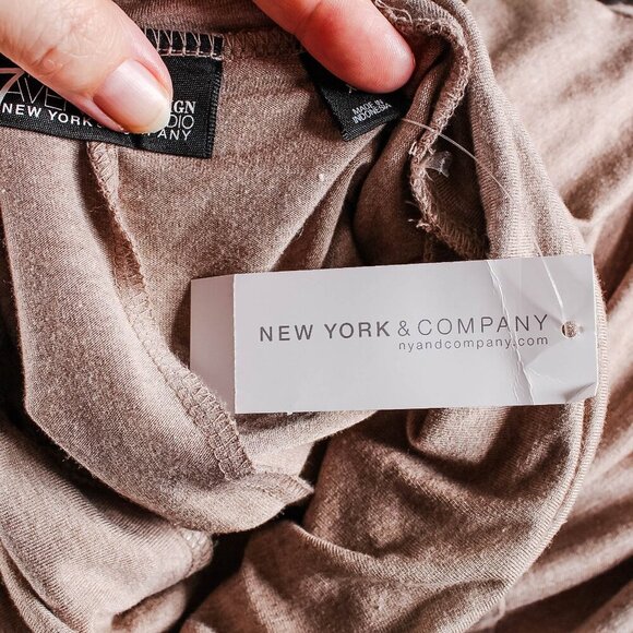 NY&CO 7th Ave Design Studio Draped Cowl Neck Tunic Top NWT XL - Picture 6 of 10